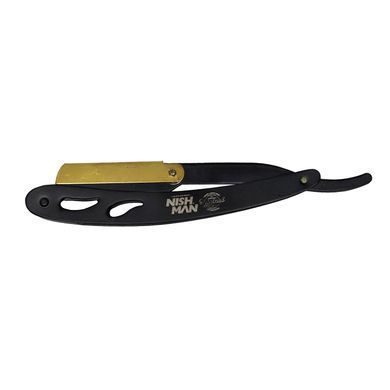 Небезпечна бритва шаветт Nishman Metal Barber Razor Black & Gold металева 8012 Nishman фото
