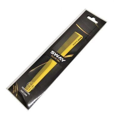 Расческа для стрижки SWAY Yellow Comb Ion+ 007, комбинированная скошенная 130 007 SWAY фото