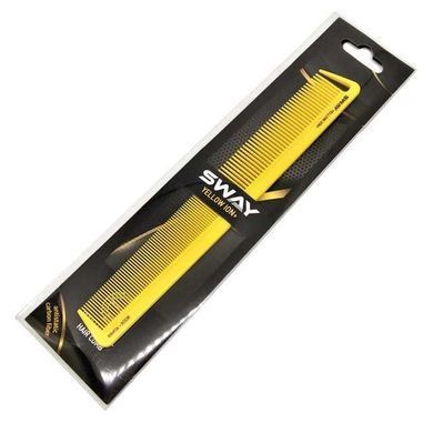 Расческа для волос SWAY Yellow Comb Ion+ 004, комбинированная прямая 130 004 SWAY фото